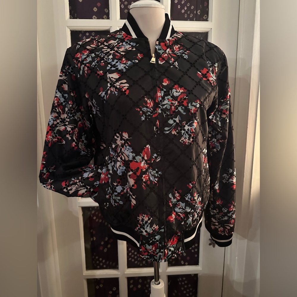 Ralph Lauren floral satin bomber jacket size S